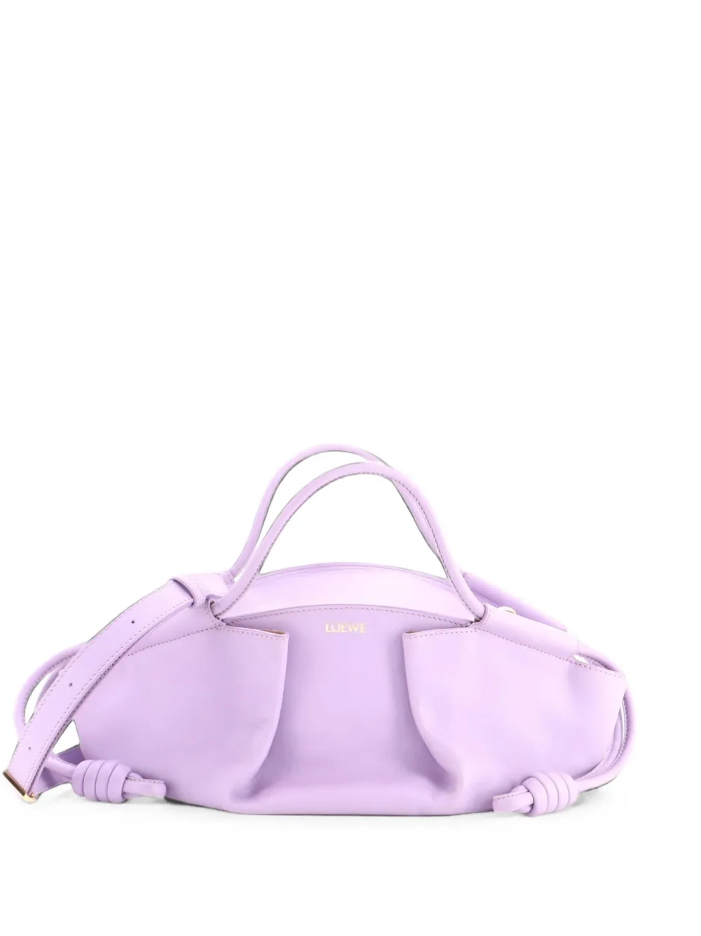 Loewe Pre-Owned Borsa a spalla Paseo piccola in pelle di vitello lucida - Viola