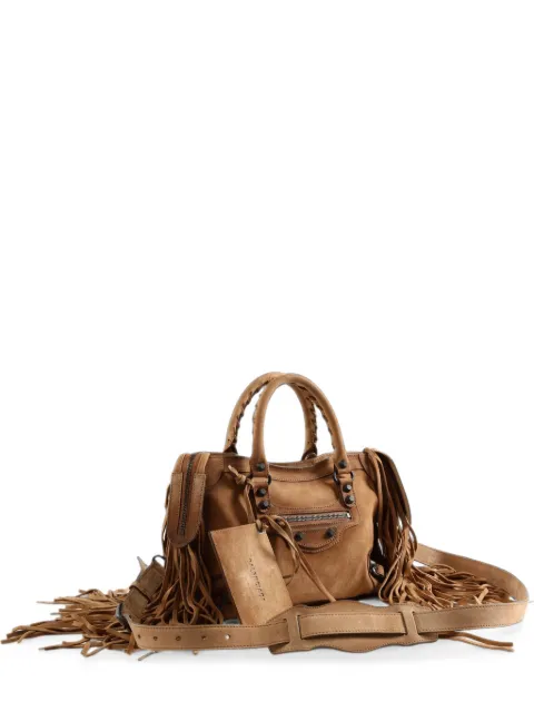 Balenciaga small Le City fringed tote bag