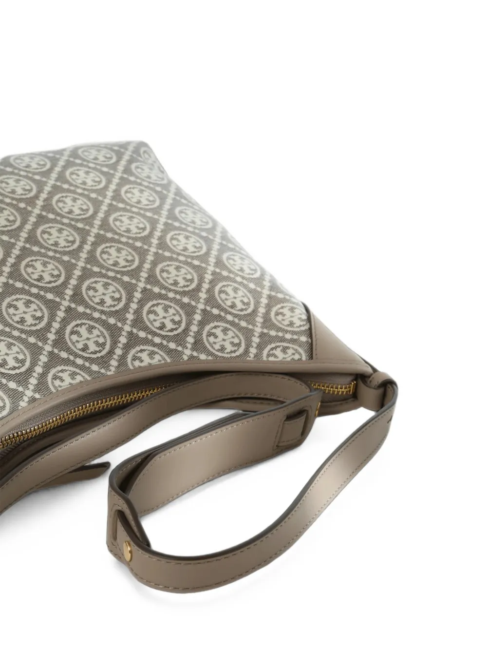 Tory Burch T Monogram gecoate messengertas met jacquard Grijs
