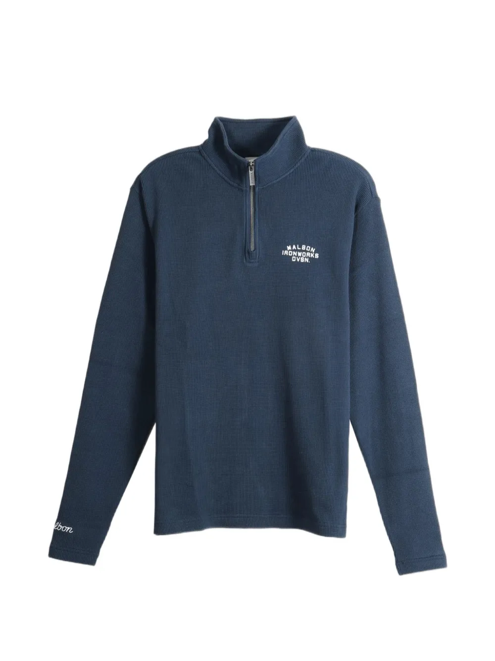 Malbon Golf Flyer waffle-knit logo-print jacket - Blu