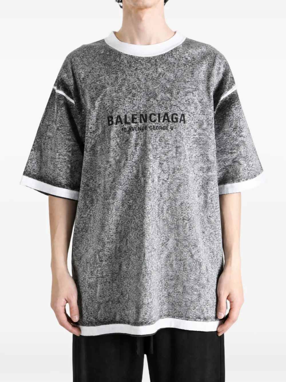 Balenciaga T-shirt met logoprint Grijs