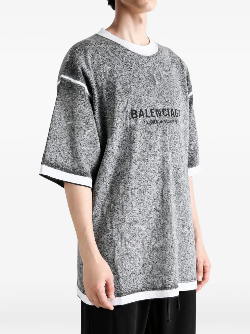 Balenciaga T-shirt met logoprint Grijs
