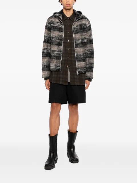 OUR LEGACY check-pattern zip-up hoodie