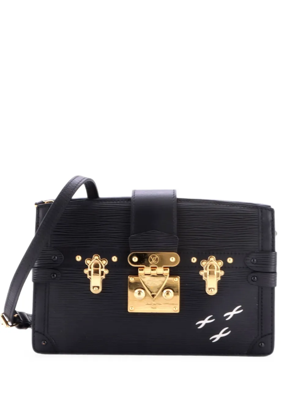 Louis Vuitton Pre-Owned Borsa a tracolla Trunk Clutch in pelle Épi - Nero