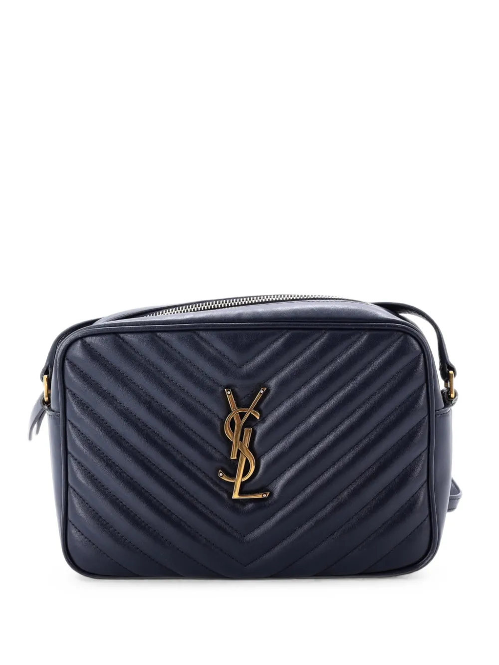 Saint Laurent Pre-Owned Lou Camera Bag Matelasse Chevron Leather Small crossbody bag - Blau