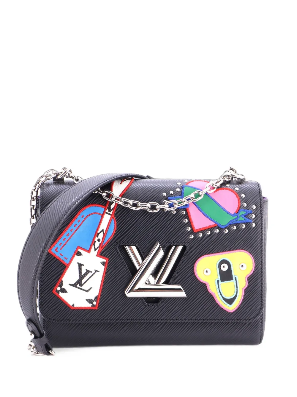 Louis Vuitton Pre-Owned Twist Handbag Limited Edition Patches Epi Leather MM shoulder bag - Schwarz