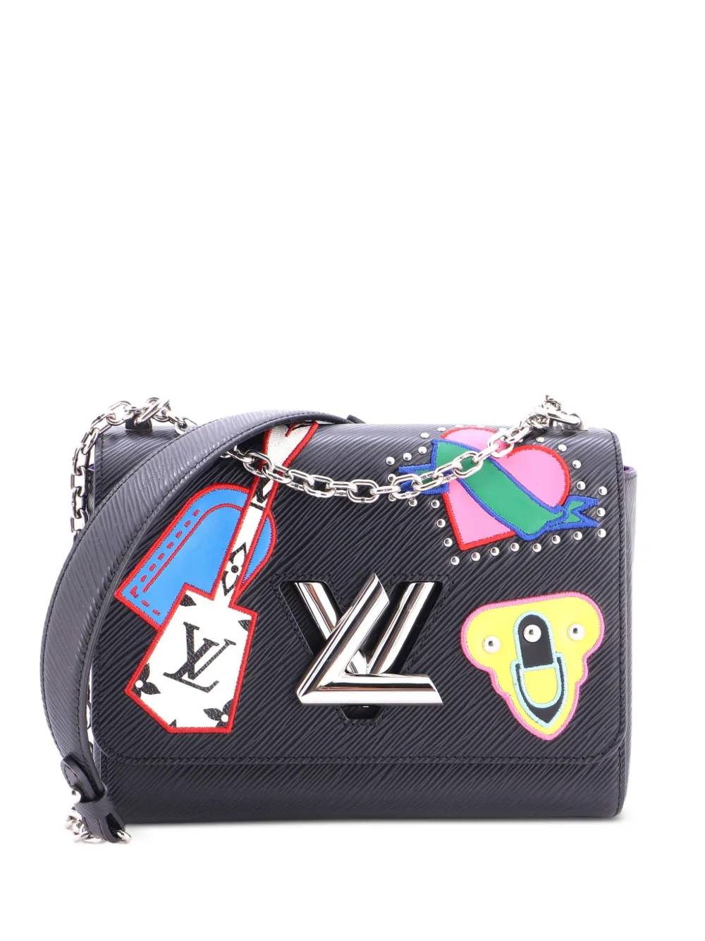 Louis Vuitton Pre-Owned Twist Handbag Limited Edition Patches Epi Leather MM shoulder bag - Schwarz