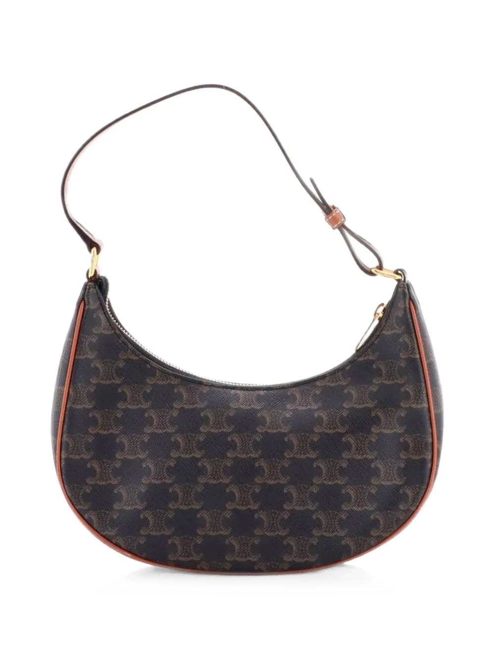 Celine Pre-Owned Borsa a spalla Ava in tela cerata Triomphe - Marrone