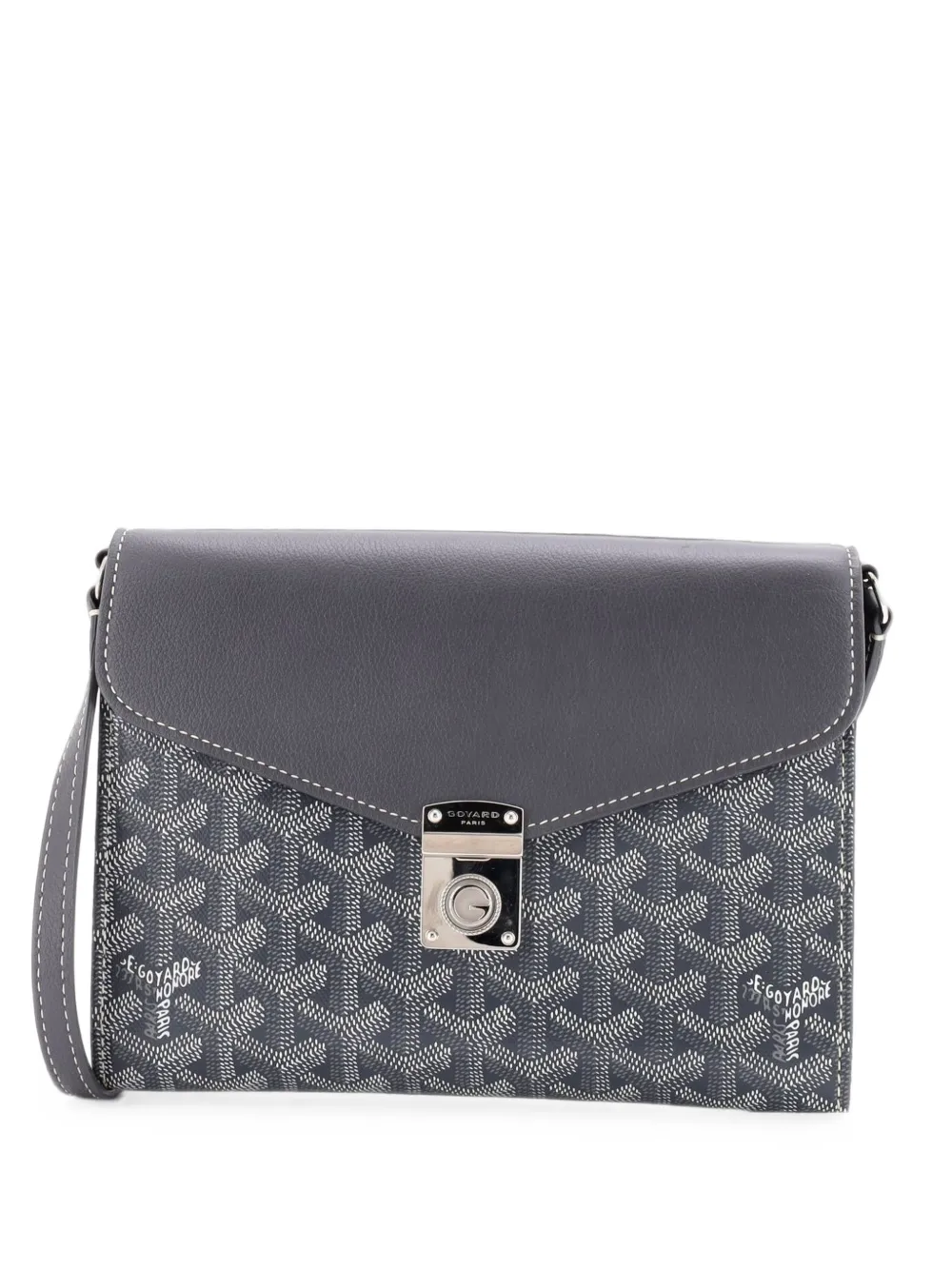 Goyard Pre-Owned Chypre Umhängetasche aus beschichtetem Canvas mit Leder - Grau