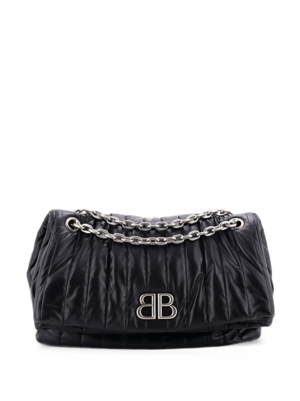 Balenciaga Pre-Owned Mini Monaco Schultertasche mit Kette - Schwarz