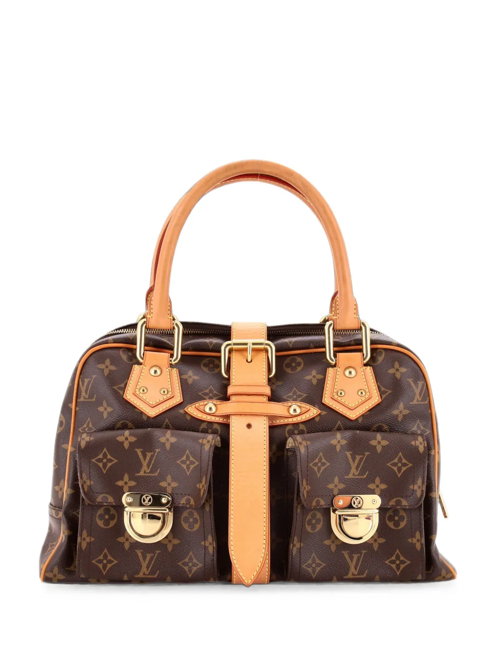 Louis Vuitton Pre-Owned Borsa a tracolla Manhattan Monogram in tela GM - Marrone