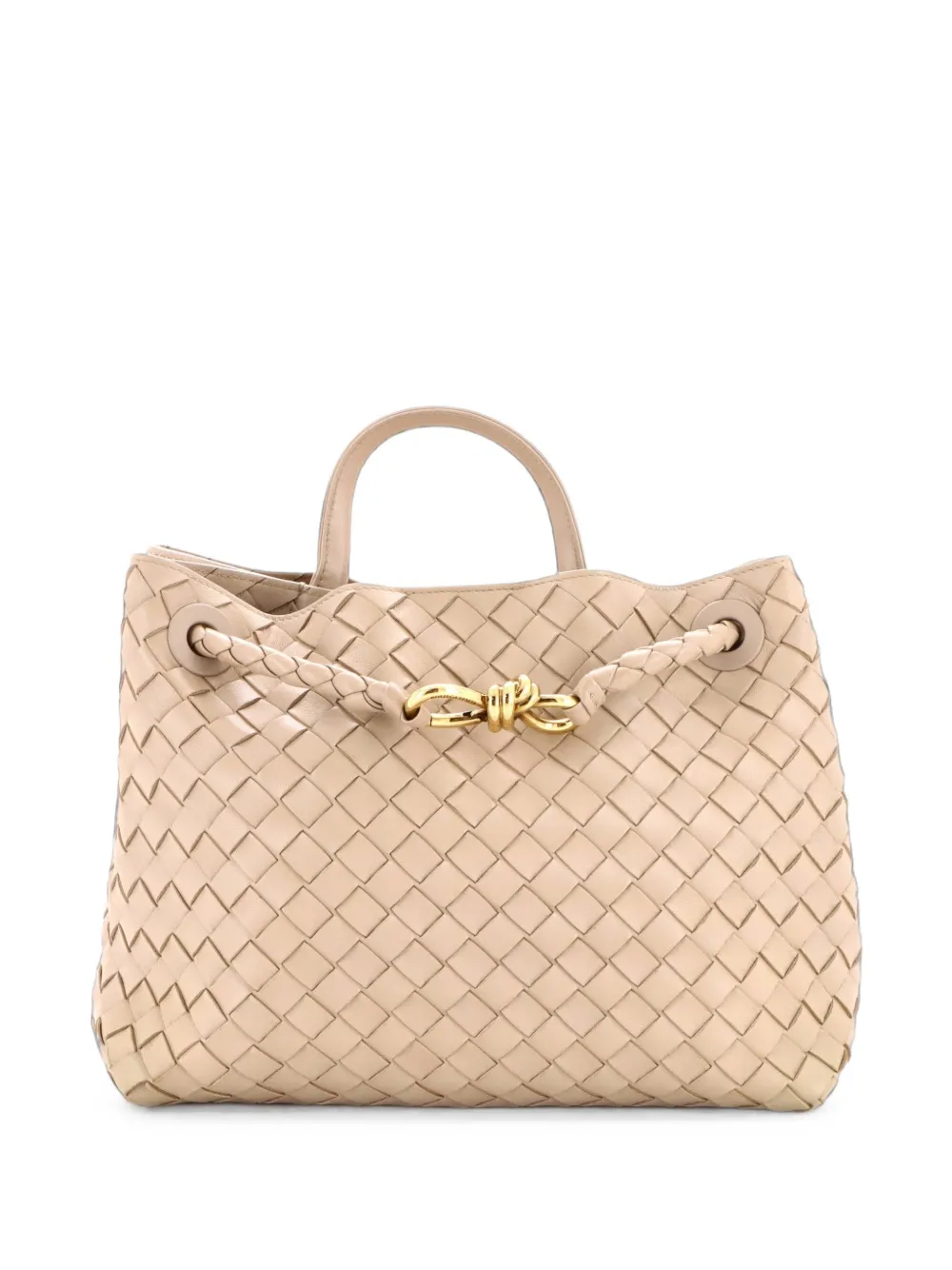 Bottega Veneta Pre-Owned Borsa a tracolla Andiamo media in nappa con design Intrecciato e manico - Toni neutri