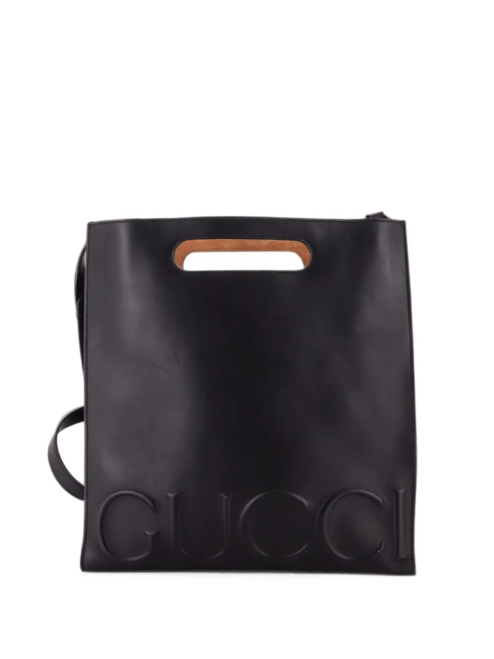 Gucci Pre-Owned XL Tote Bag aus Leder - Schwarz