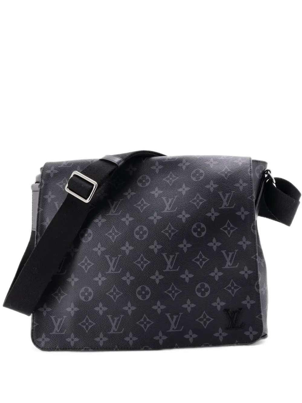 Louis Vuitton Pre-Owned Borsa a tracolla District Messenger PM in tela Monogram Eclipse - Nero