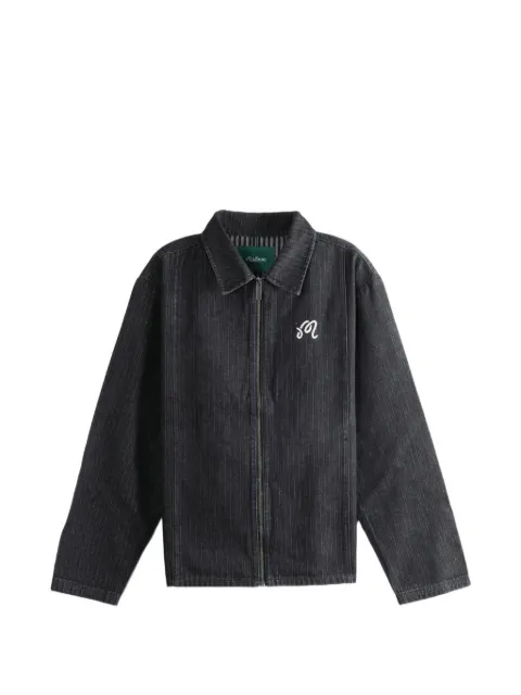 Malbon Golf Foreman stone-washed pinstripe denim jacket