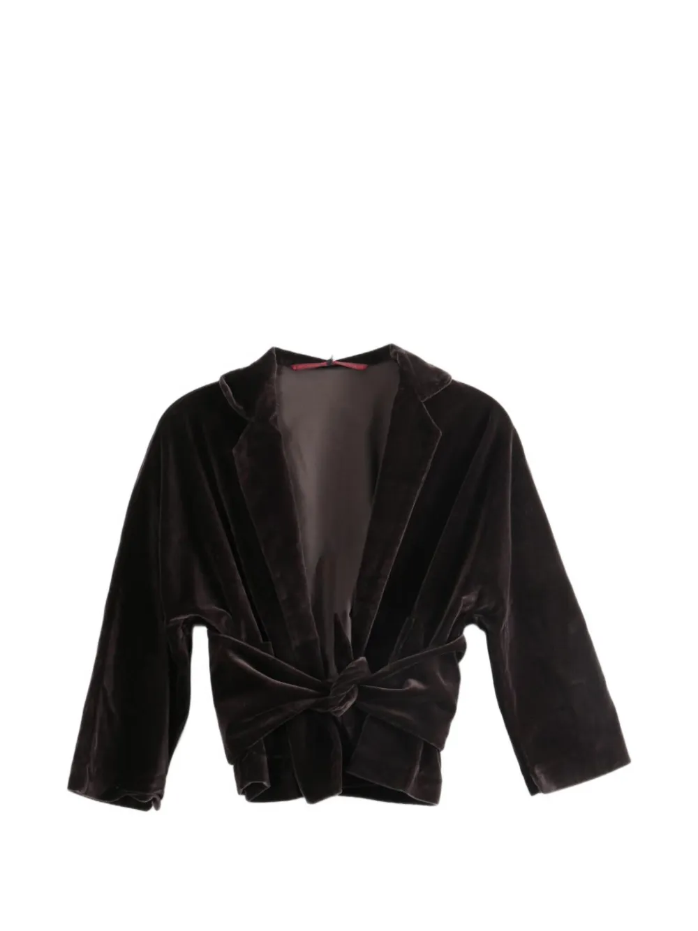 Daniela Gregis tie-fastening velvet jacket