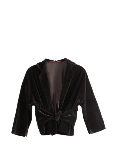 Daniela Gregis tie-fastening velvet jacket