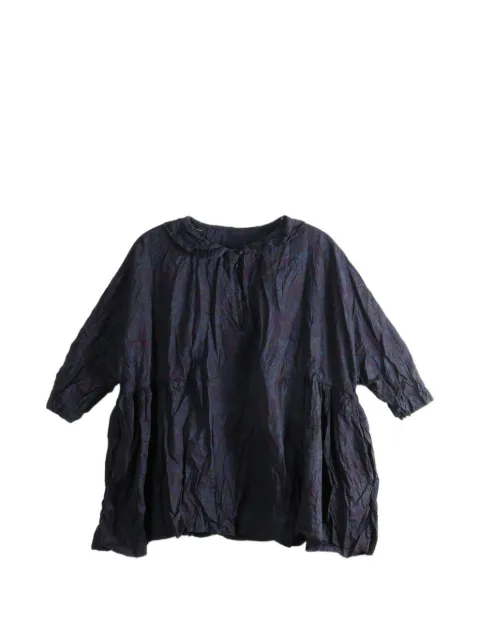 Daniela Gregis floral-print crinkled shirt