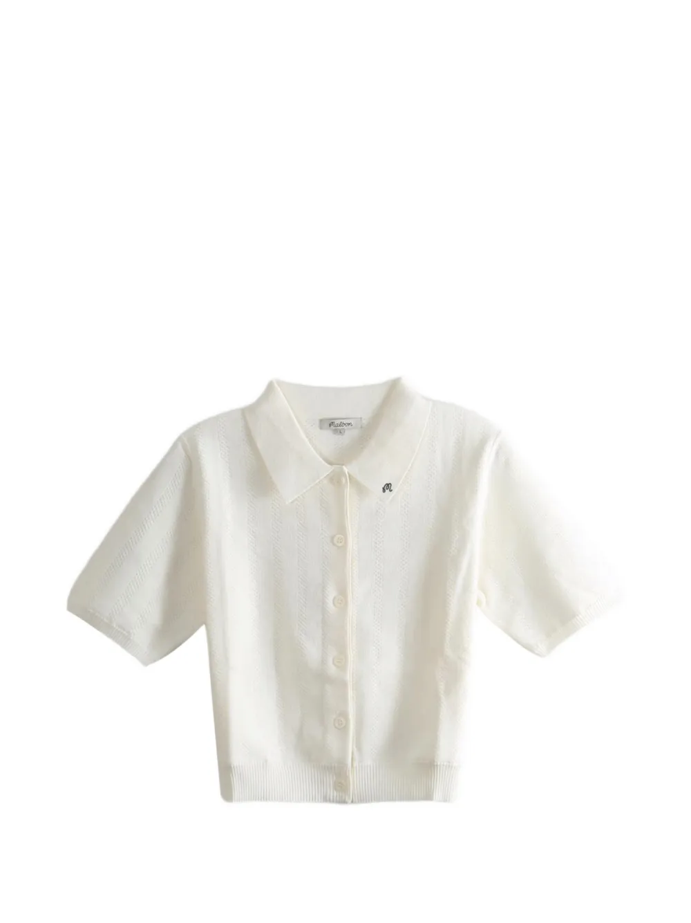 Malbon Ren Pointelle-knit Top In 뉴트럴
