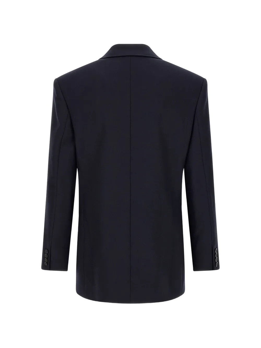 Saint Laurent double-breasted jacket in felted wool gabardine Blauw