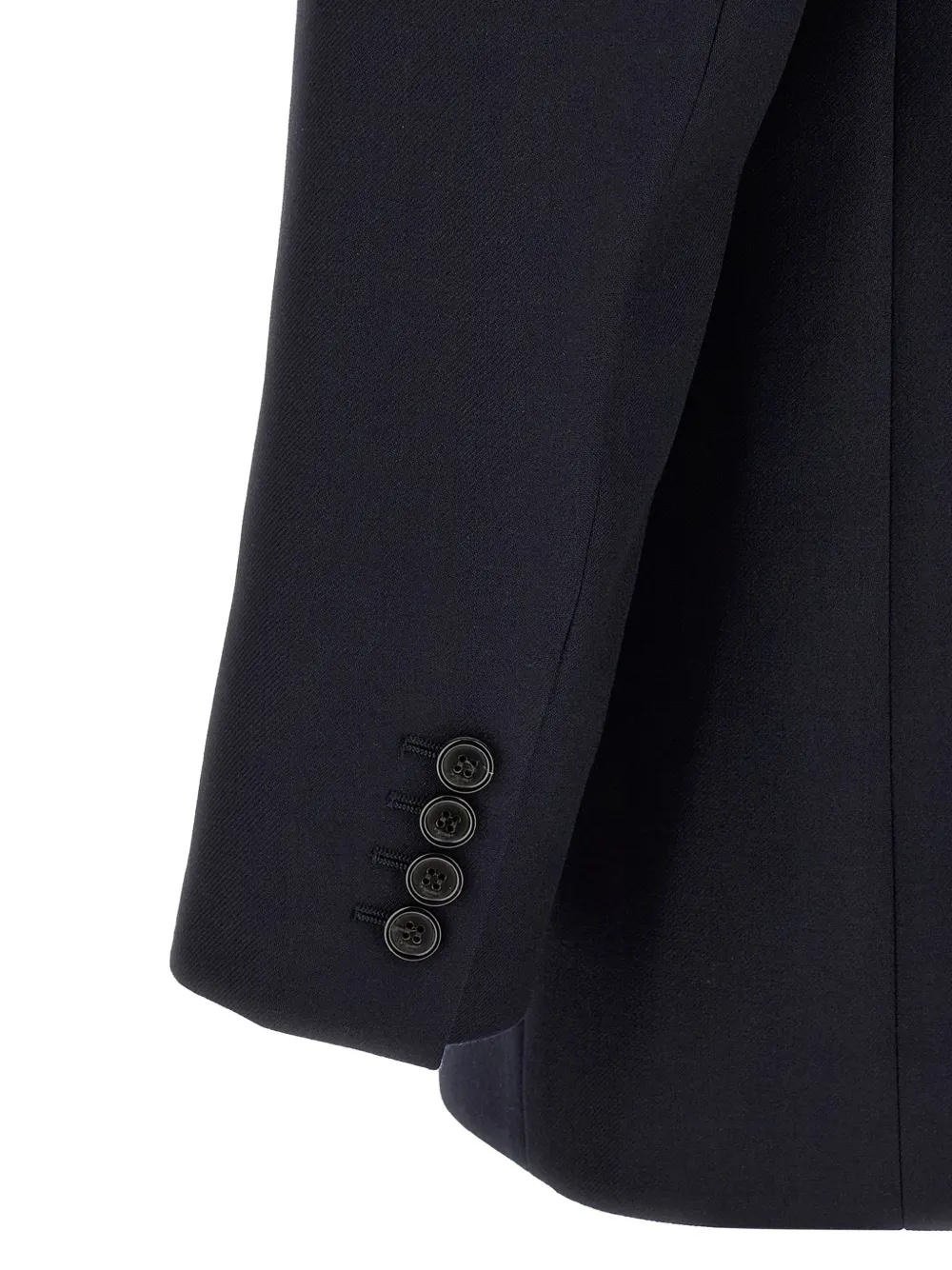 Saint Laurent double-breasted jacket in felted wool gabardine Blauw