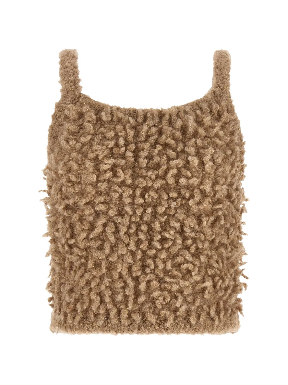 Peserico bouclé cropped top - Toni neutri