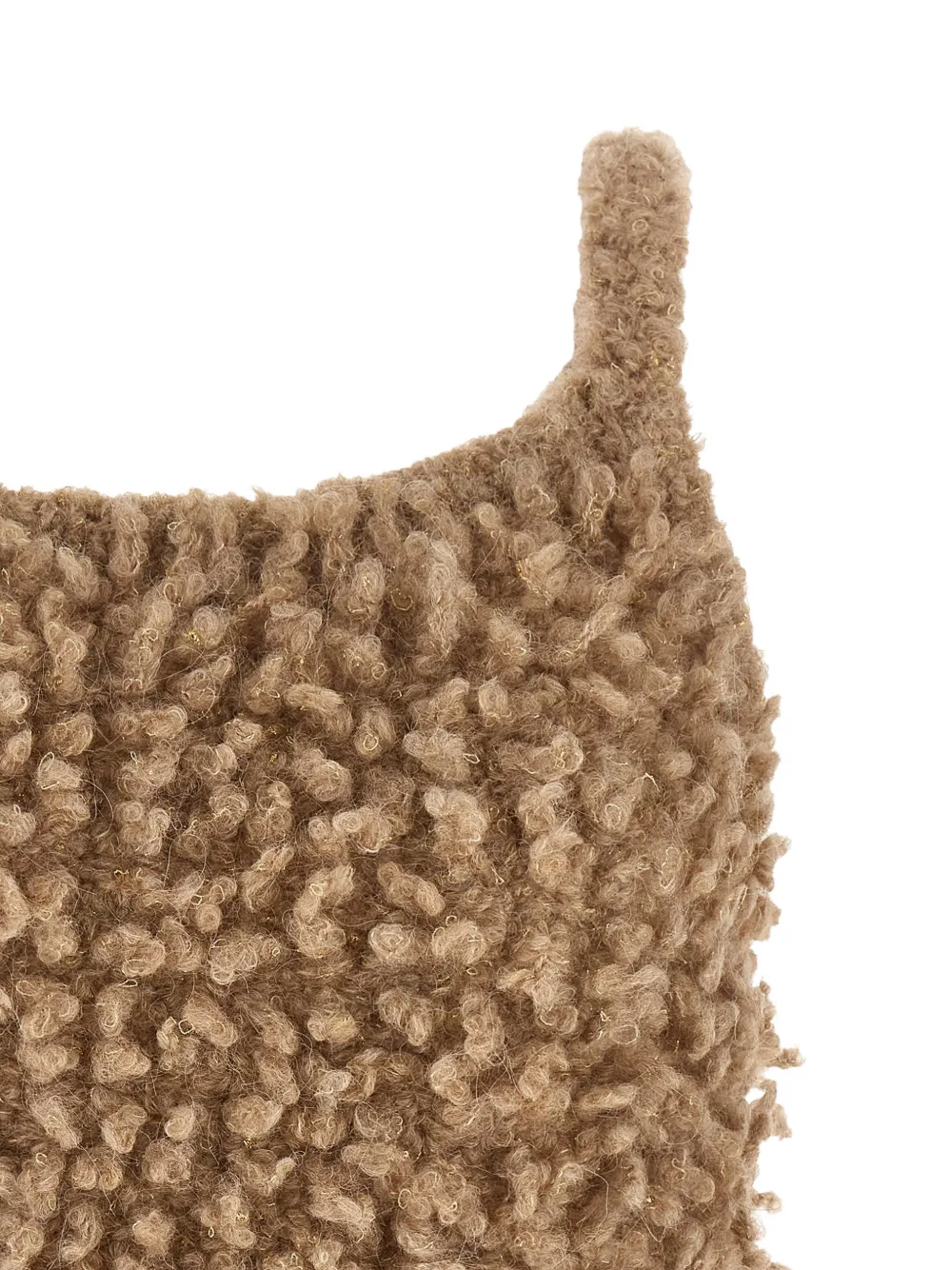 Peserico Bouclé cropped top Beige