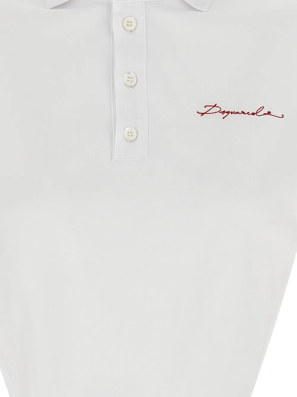 DSQUARED2 logo-embroidered polo shirt Wit