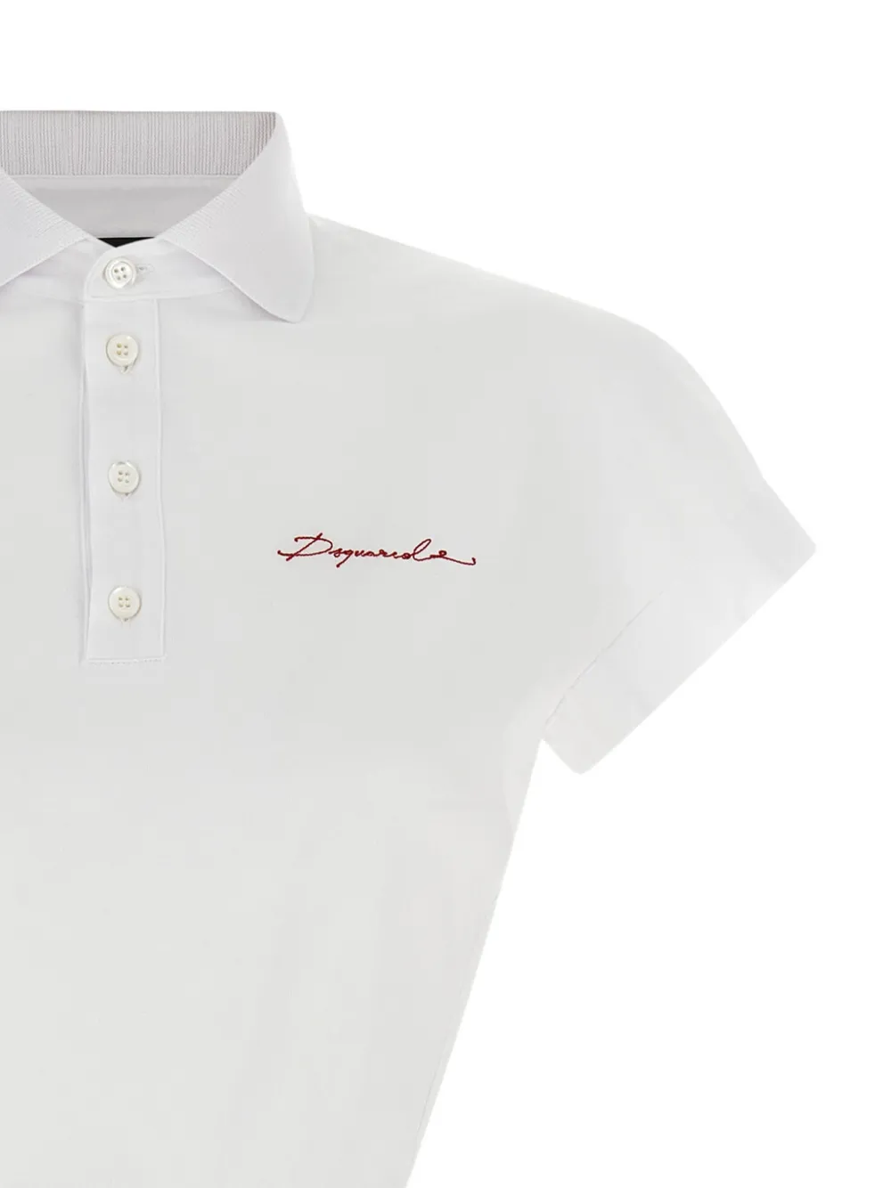 DSQUARED2 logo-embroidered polo shirt Wit