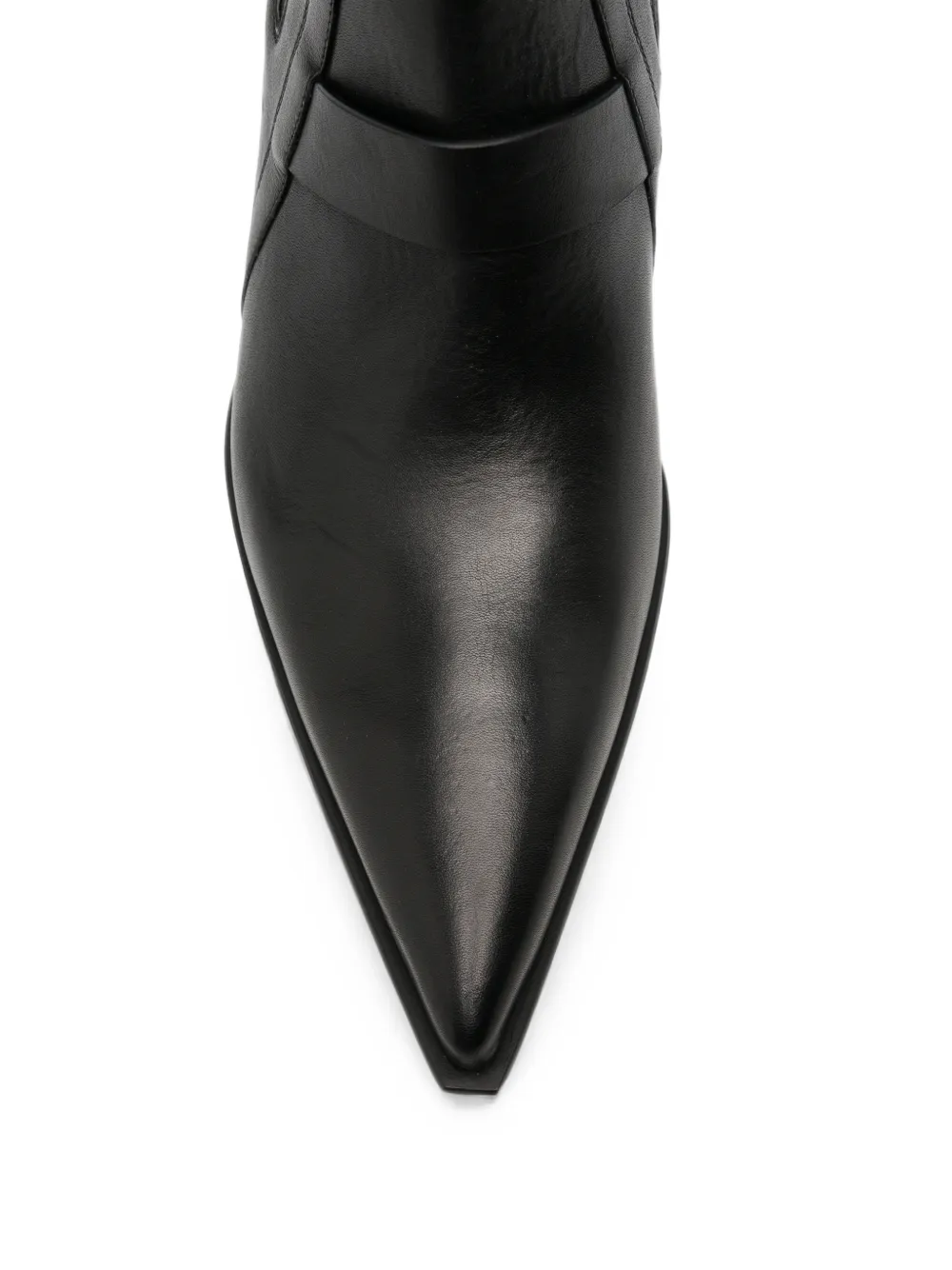 Rick Owens wedge-heel pointed-toe boots Zwart