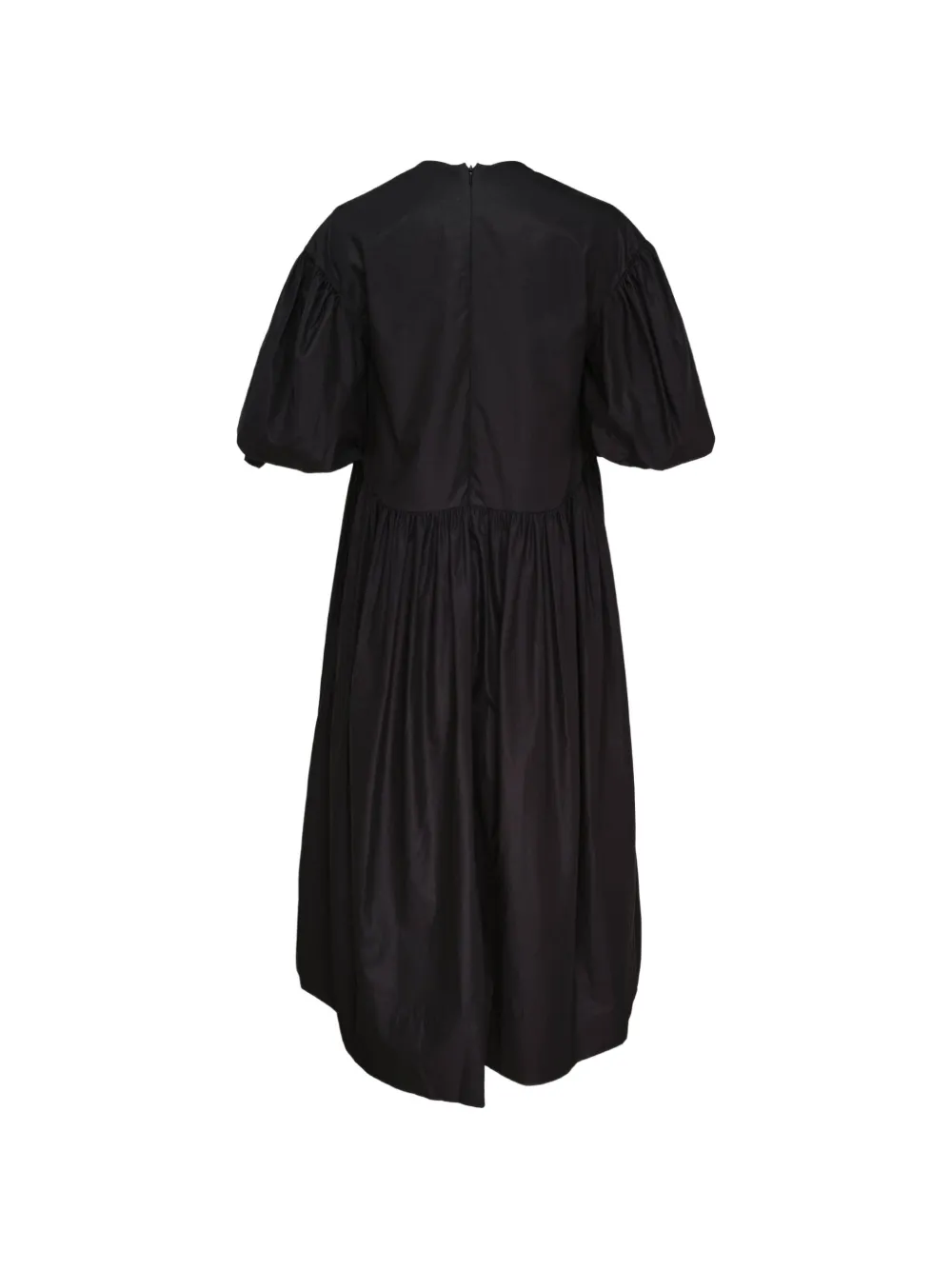 Simone Rocha Midi-jurk met pofmouwen en strik detail Zwart