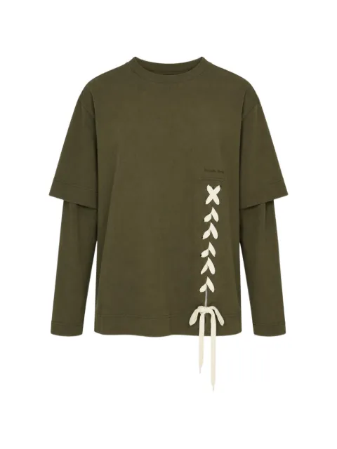 Simone Rocha lace-up layered long-sleeve T-shirt