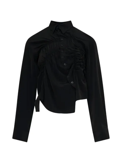 Y's gathered asymmetric shirt