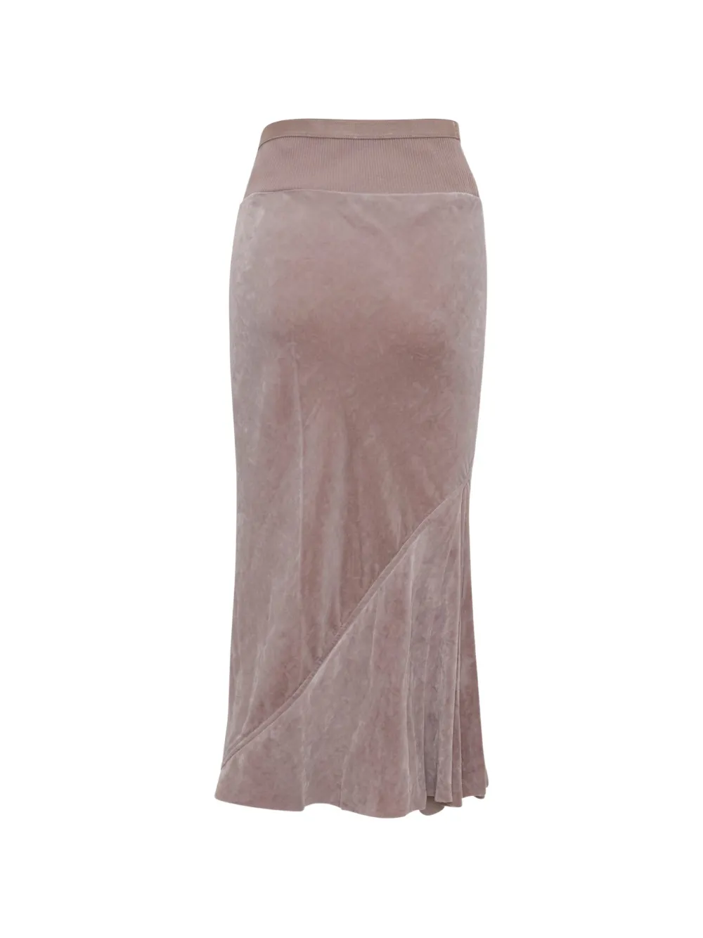 Rick Owens Fluwelen midi-rok met uitgesneden details Roze