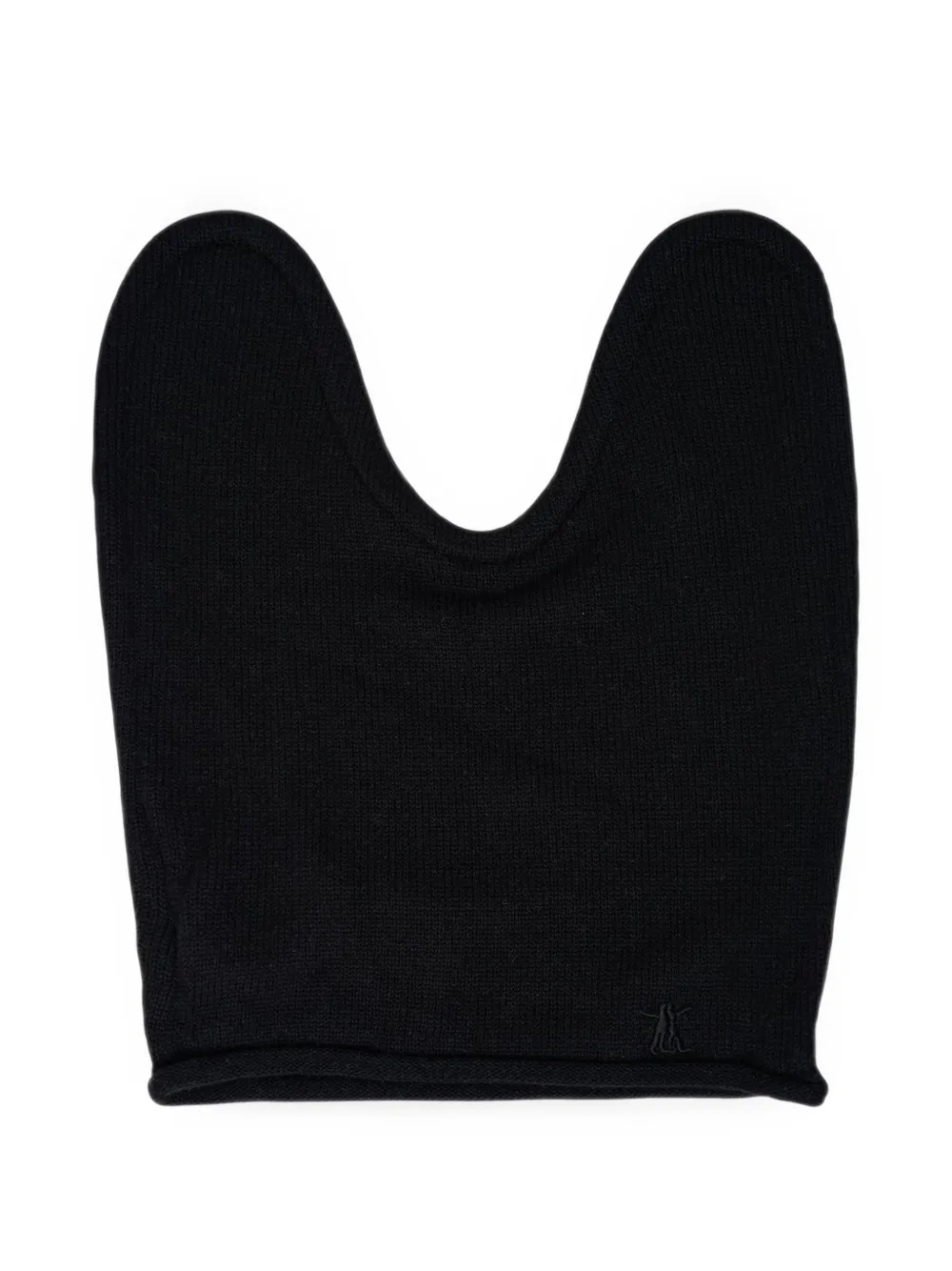 Open YY wire-insert knit beanie hat
