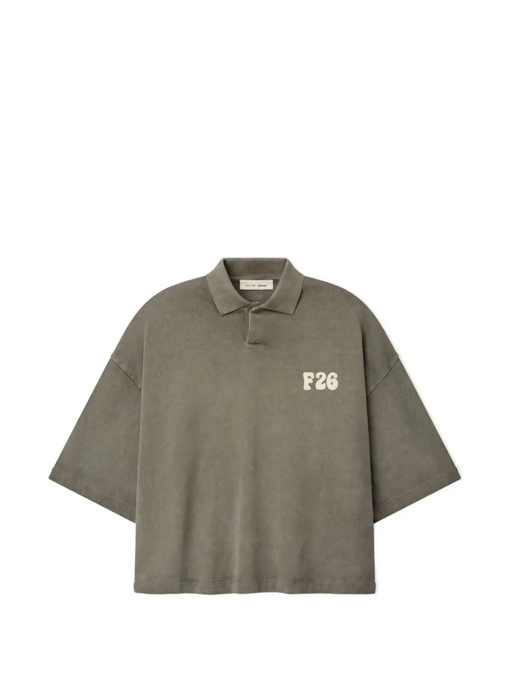 FEAR OF GOD ESSENTIALS cropped polo shirt - Grigio