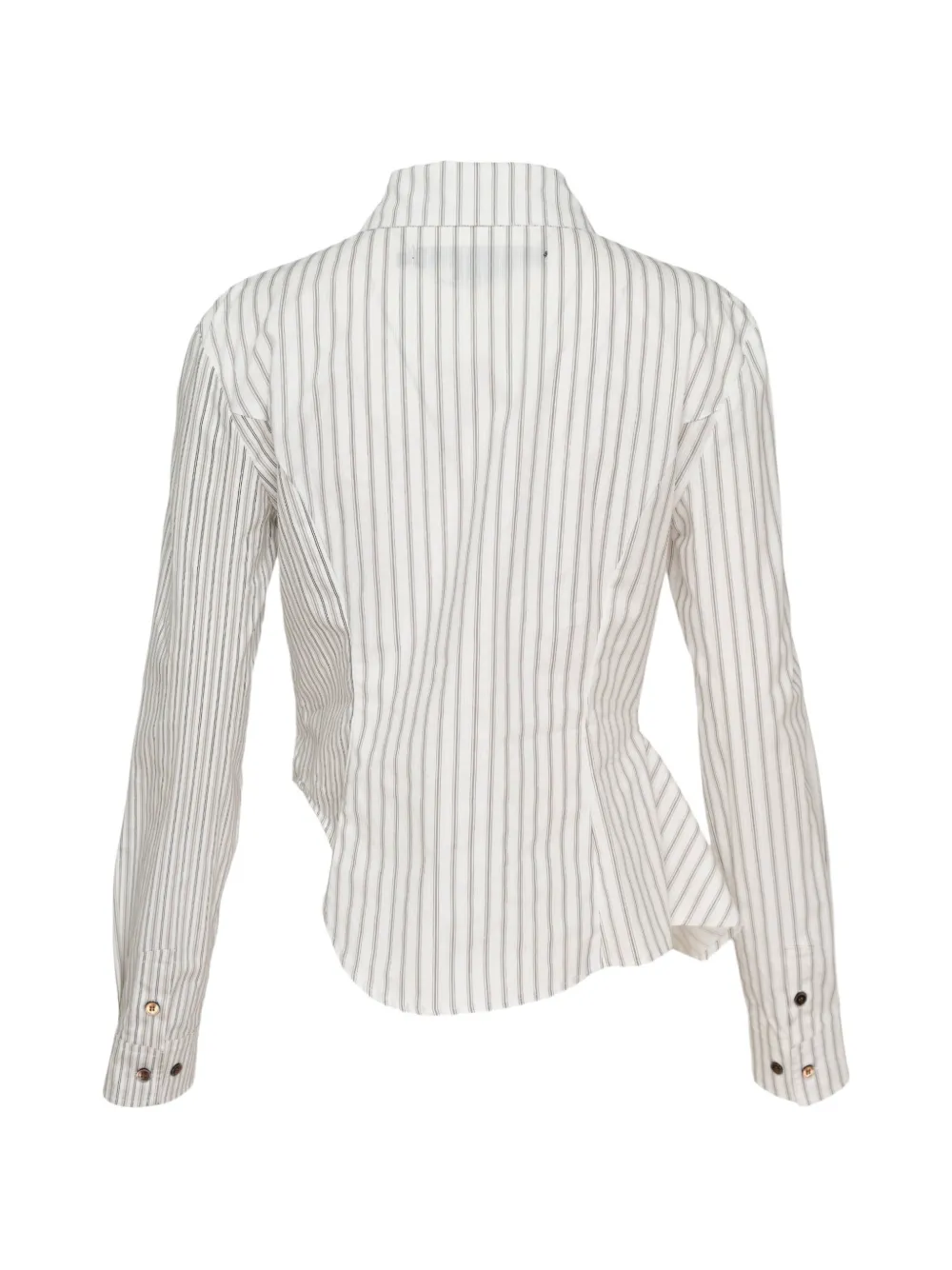 Andersson Bell Asymmetrisch gestreept blouse met studs Wit