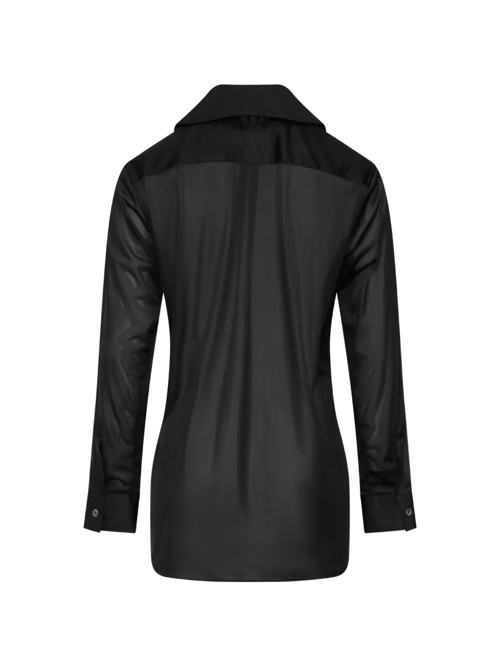 Comme Des Garçons Doorzichtige blouse Zwart