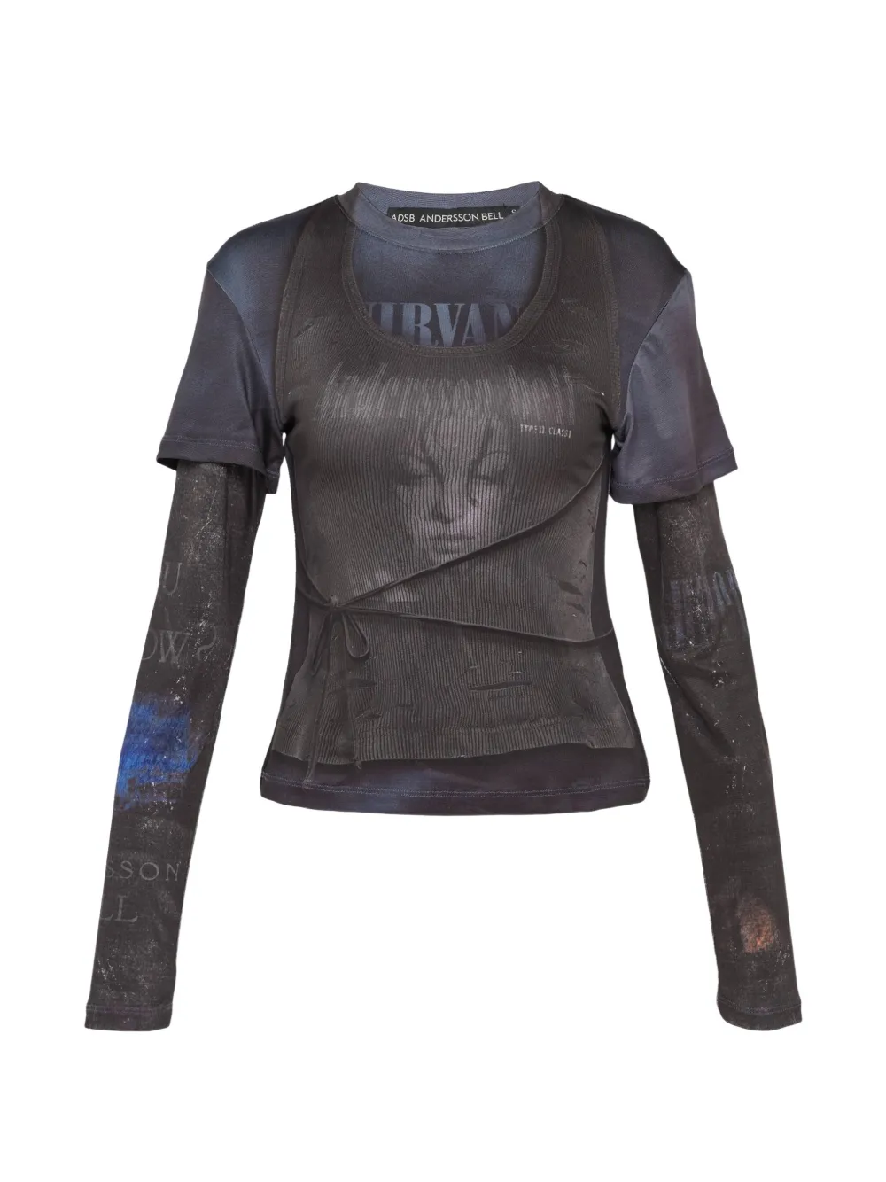 Andersson Bell Rock Archive Layered T-shirt In Black