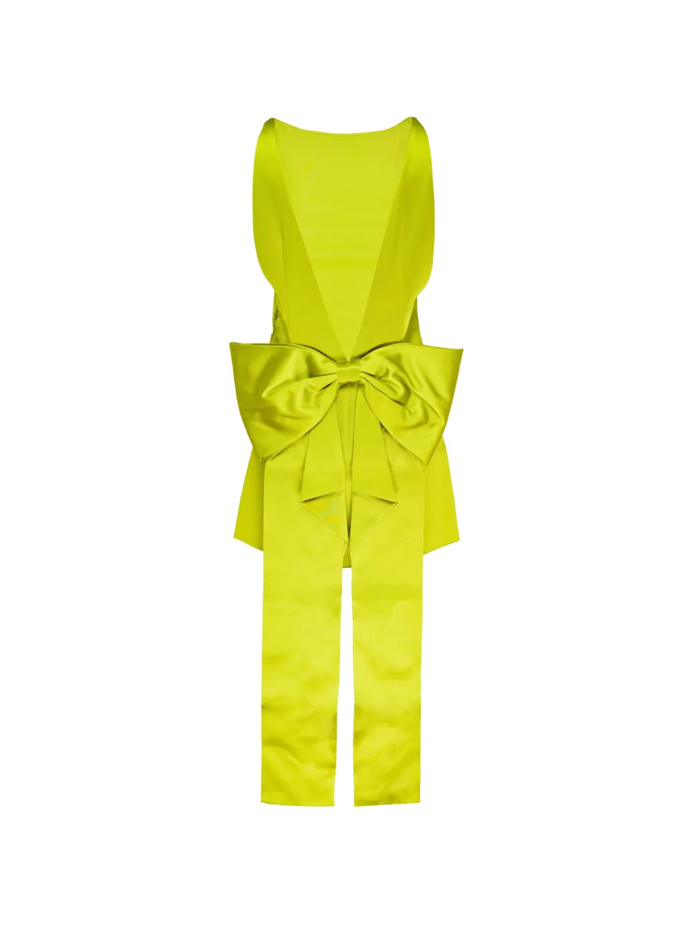 Self-Portrait Mini-jurk met strikdetail Geel