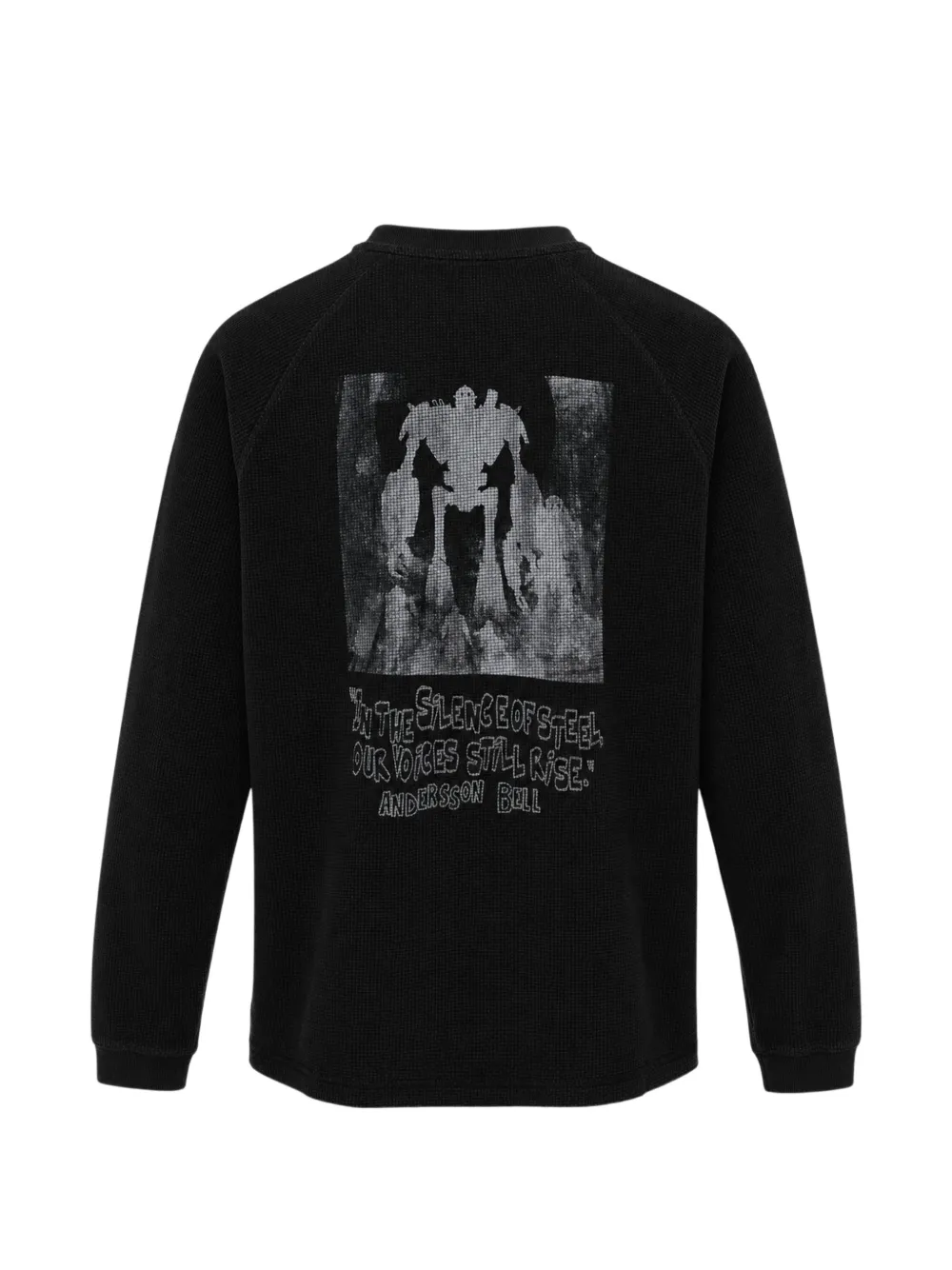 Andersson Bell Alien Machinery waffle-knit T-shirt Zwart