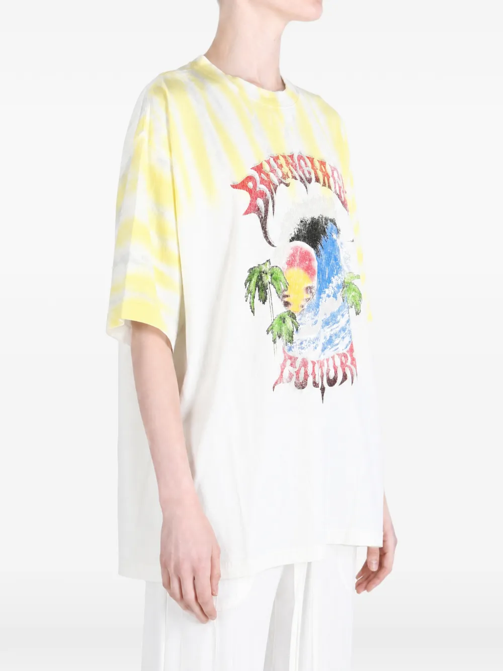 Balenciaga Extreme T-shirt met tie-dye-print Wit