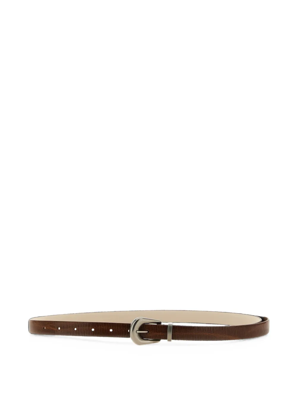 Brunello Cucinelli carved leather belt - Marrone