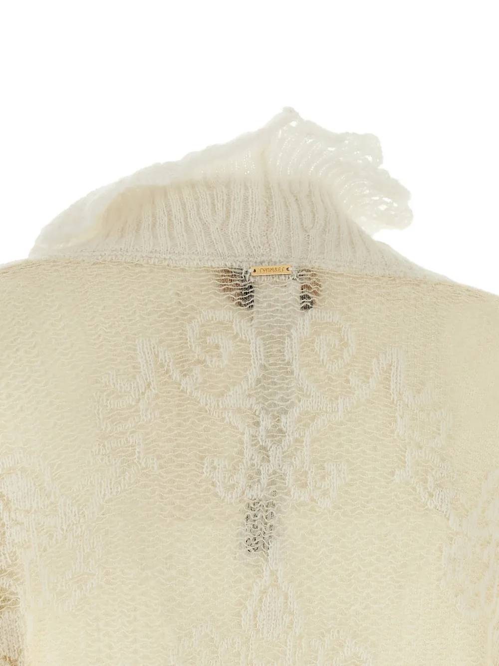 TWINSET Trui met bloemenkant Beige