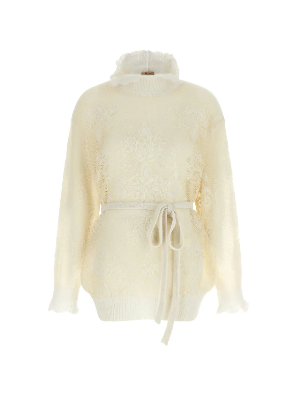 TWINSET flower-lace sweater - Nude