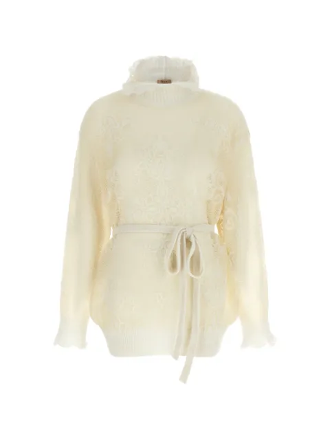 TWINSET flower-lace sweater