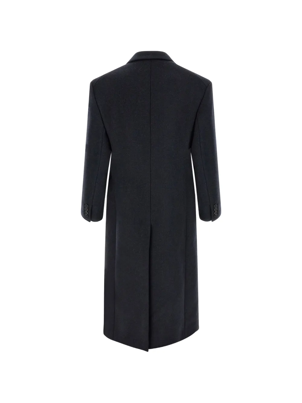 Saint Laurent Lange jas van dubbelzijdig wolvilt Blauw
