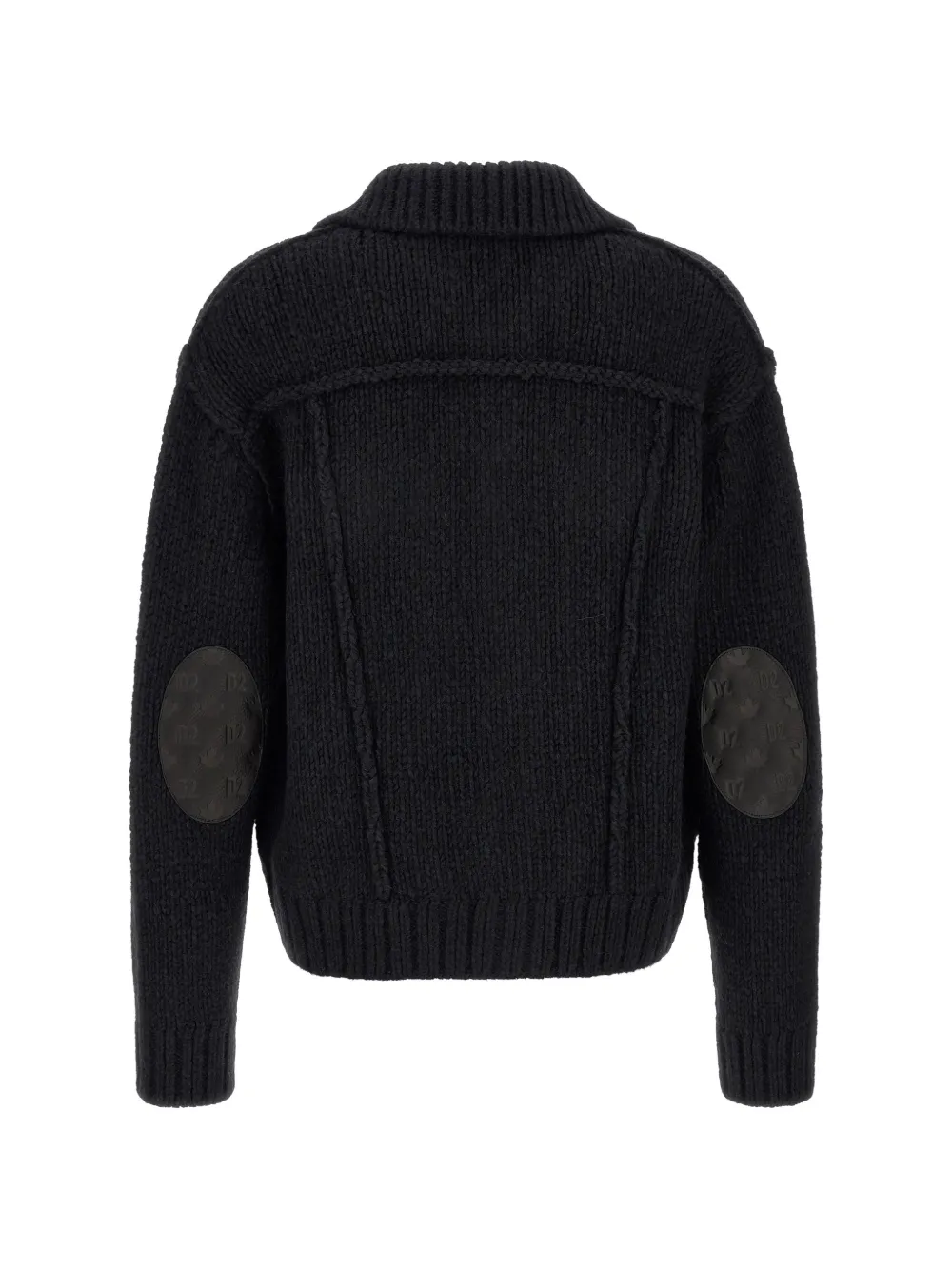 DSQUARED2 logo-patch cardigan Zwart