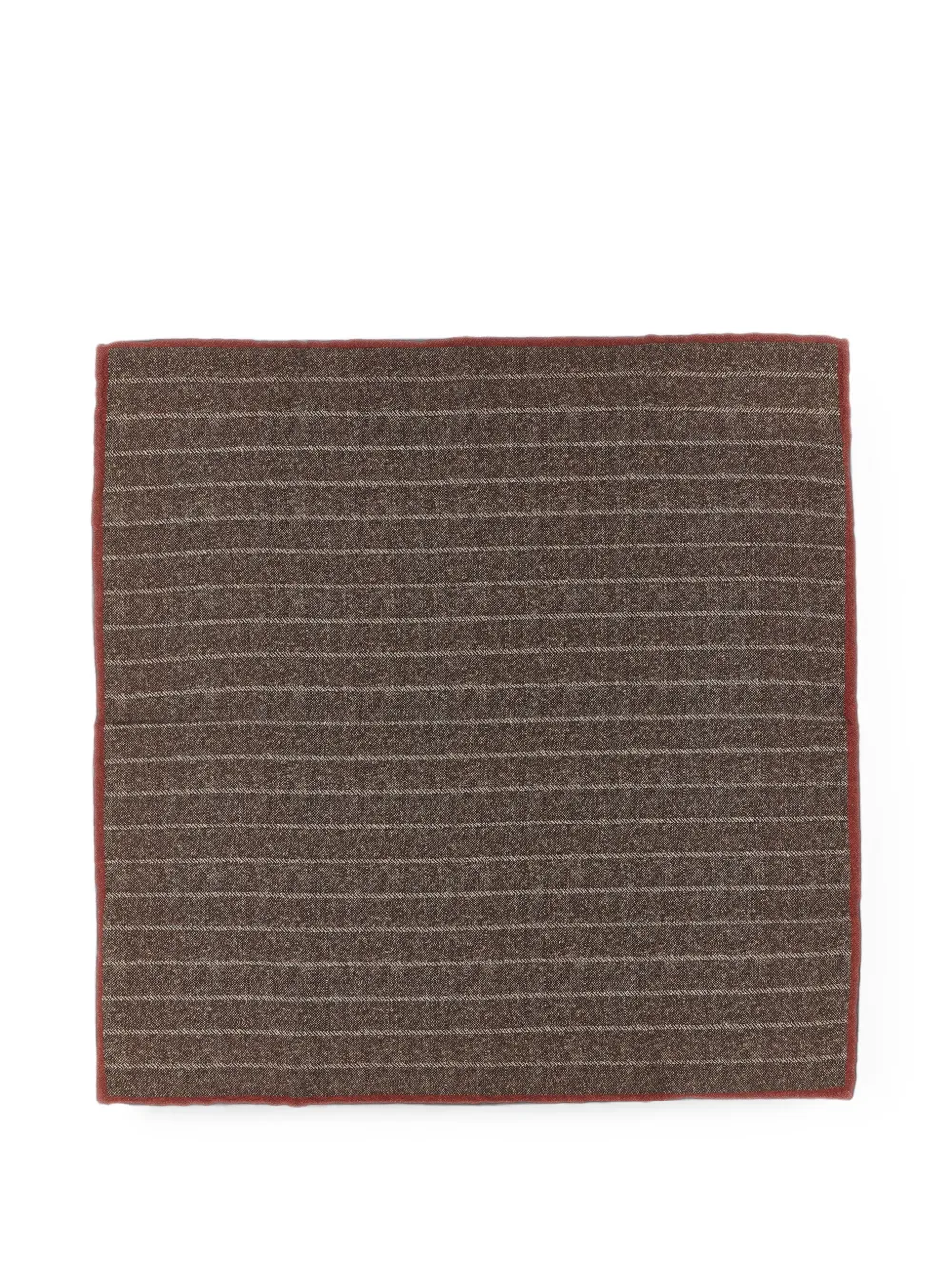 Brunello Cucinelli pinstripe-pattern pocket square - Marrone