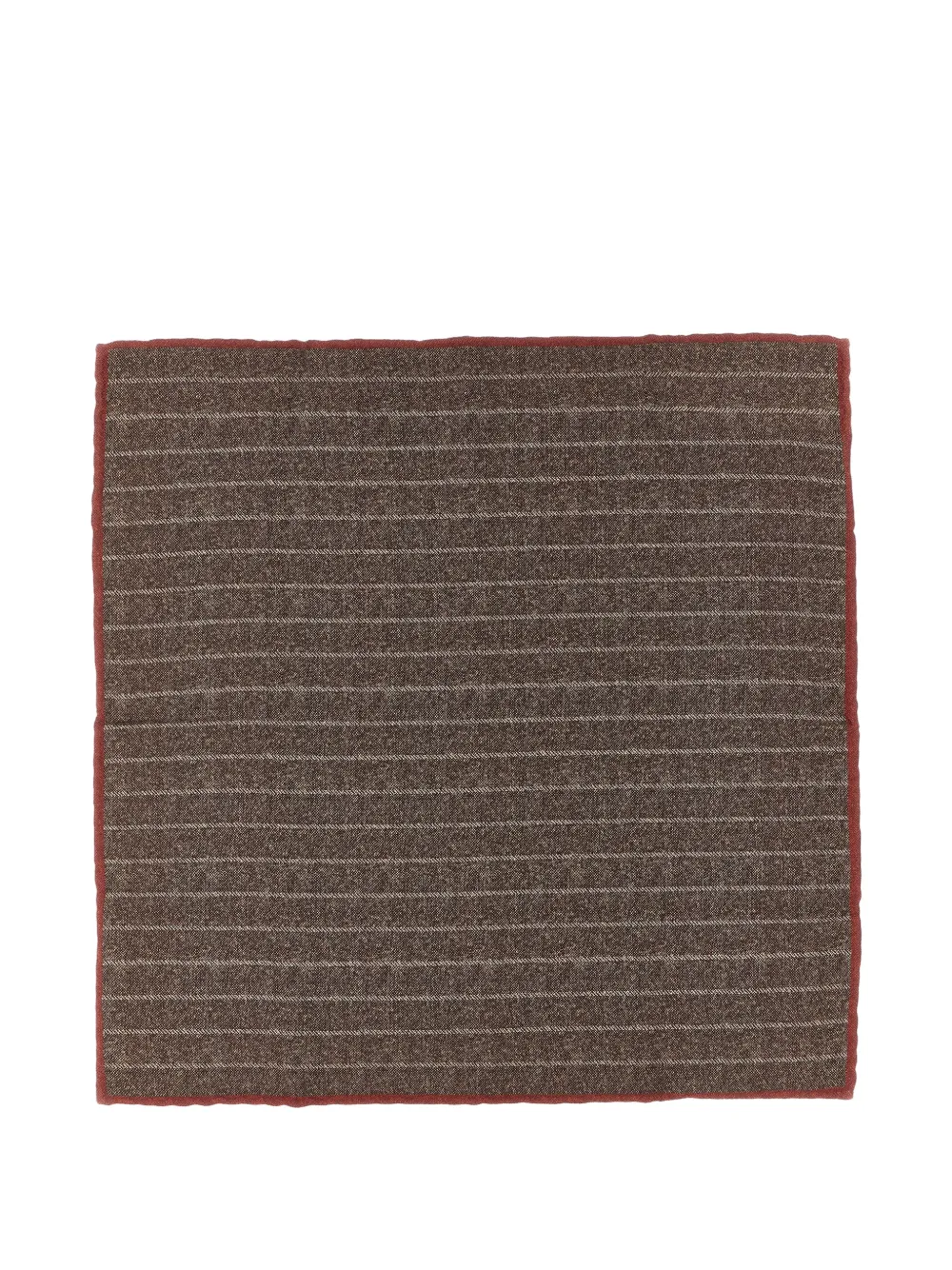 Brunello Cucinelli pinstripe-pattern pocket square - Marrone